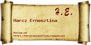 Harcz Ernesztina névjegykártya